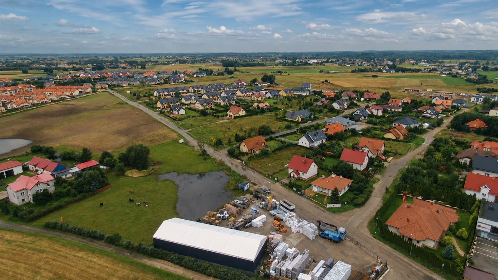 Aerial panorama of Banino and the surrounding area